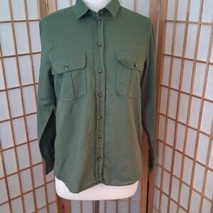 J. Crew Olive Green Re-Imagined Shirt